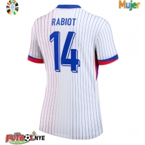 Camiseta Francia Adrien Rabiot #14 Visitante Equipación para mujer Eurocopa 2024 manga corta